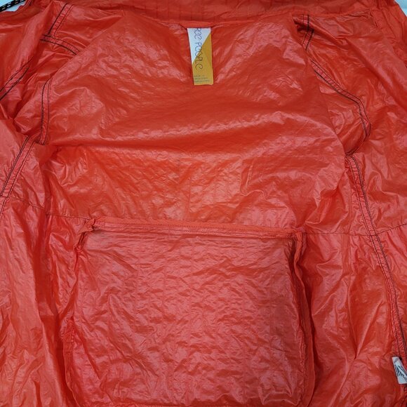 Free People Orange Nylon Full Zip Lightweight Windbreaker Jacket Size Medium M - Picture 5 of 12